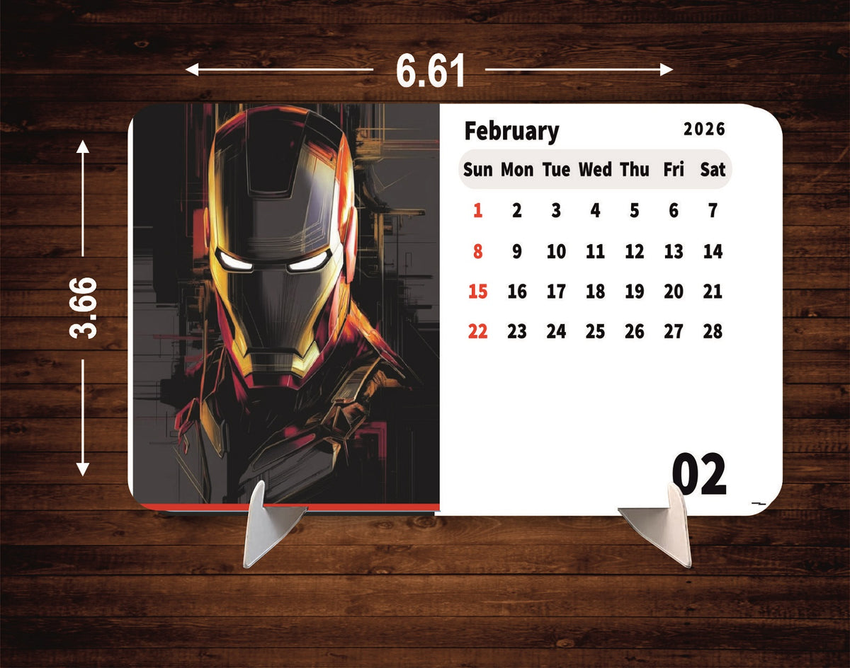 SUPER STRONG ANIMES Premium Table Desk Calendar – 2026