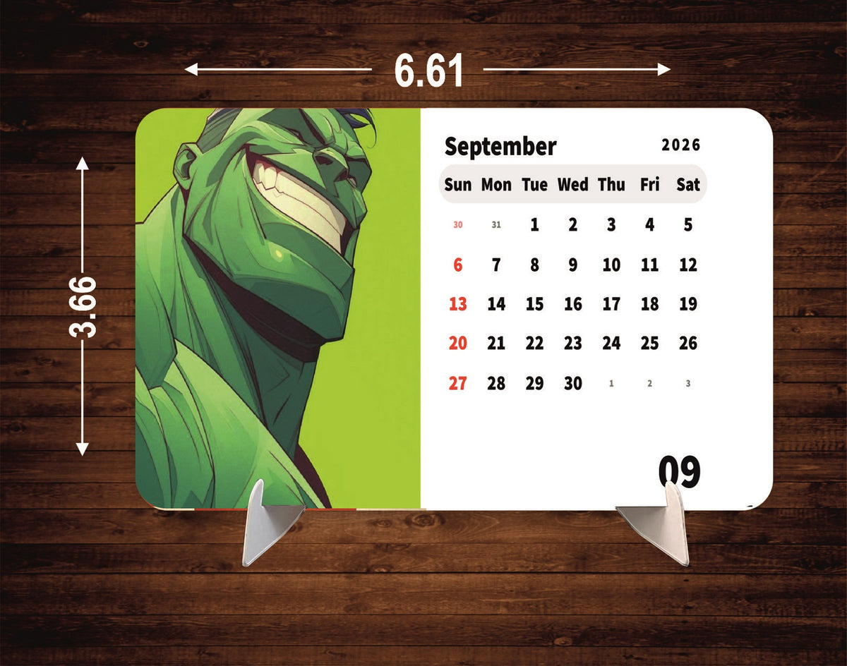 SUPER HERO Premium Table Desk Calendar – 2026