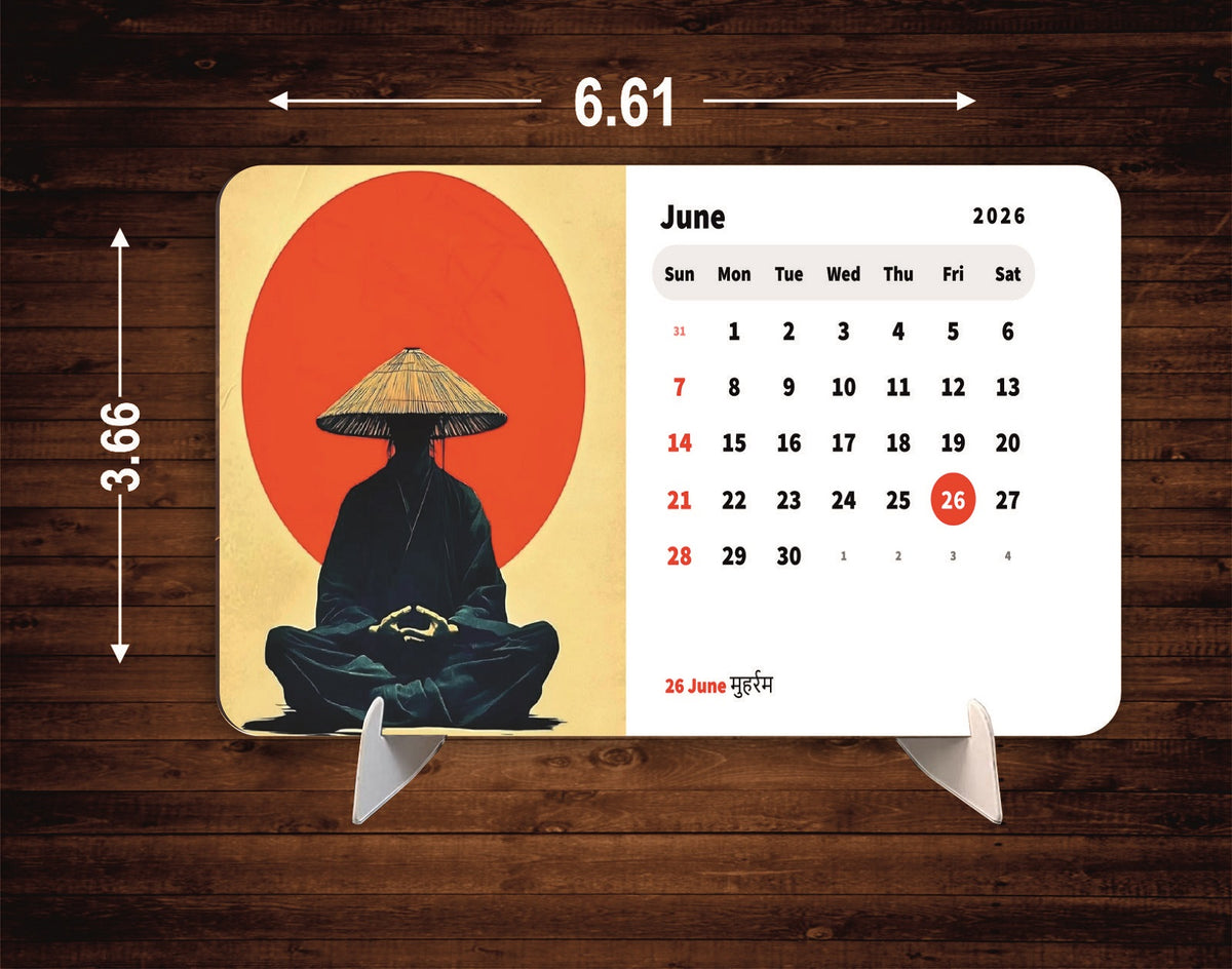 Last Samurai Premium Table Desk Calendar – 2026