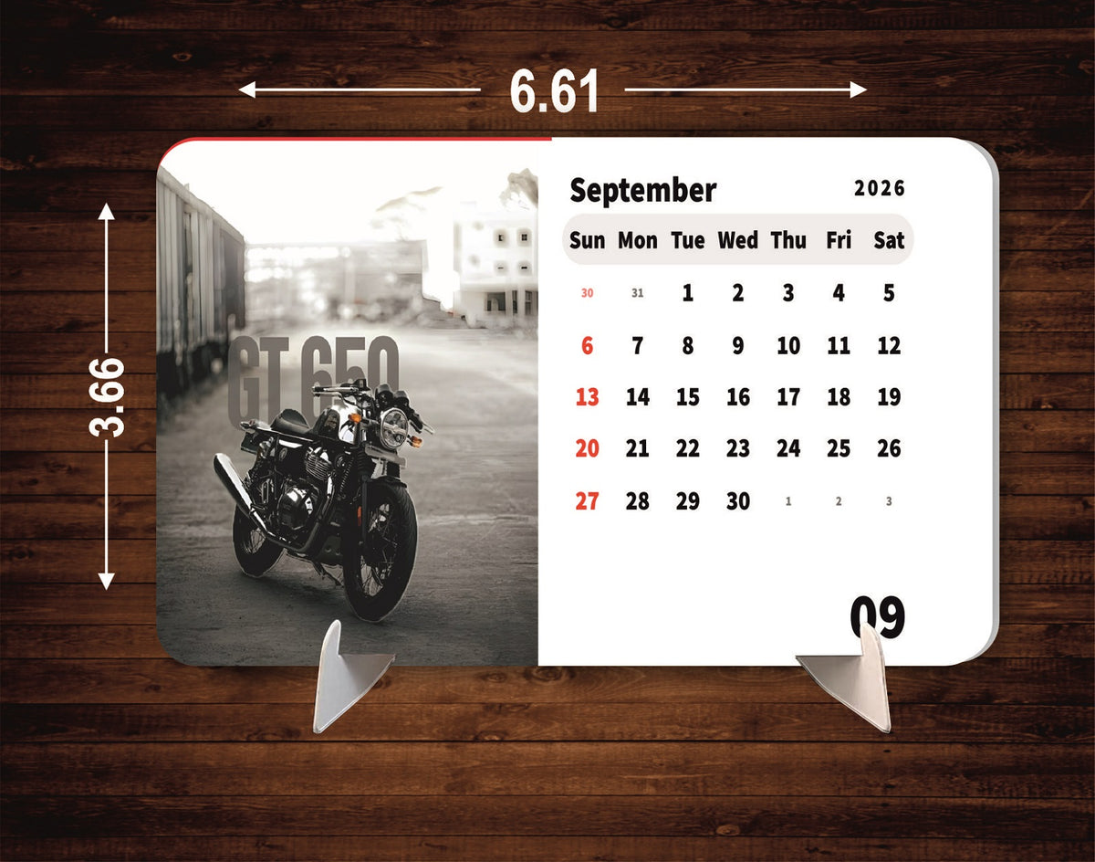 Royal Enfield Interceptor 650 Premium Table Desk Calendar – 2026