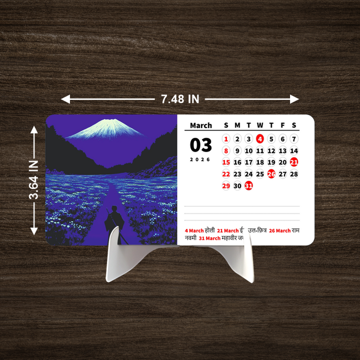 Samurai Premium Table Desk Calendar