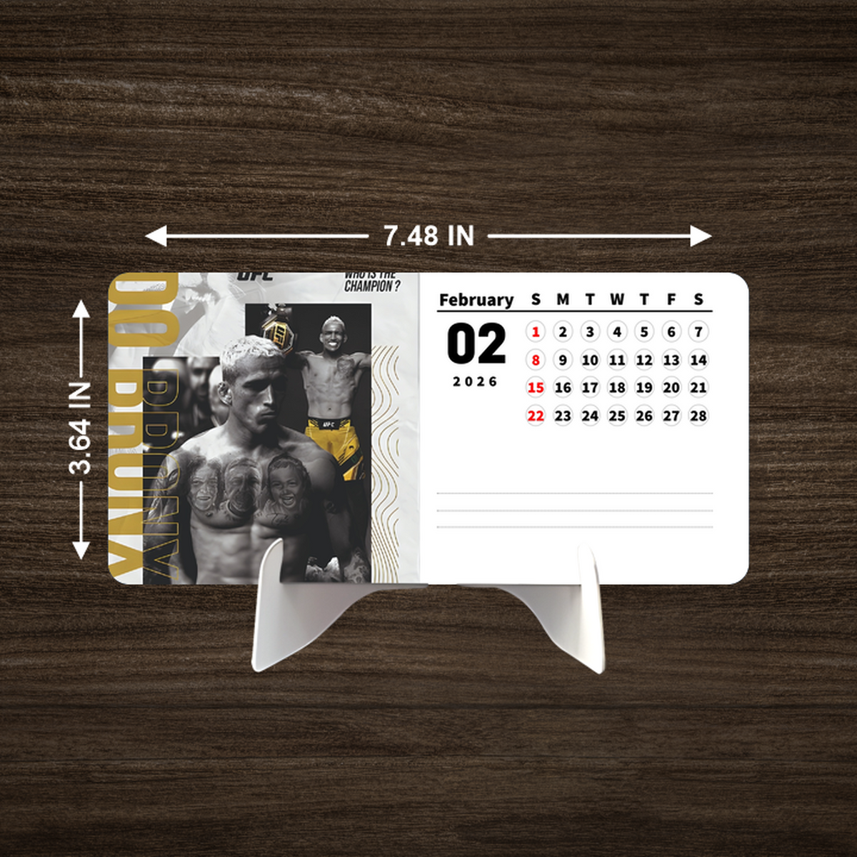 UFC Ultimate Fighting Championship Premium Table Desk Calendar