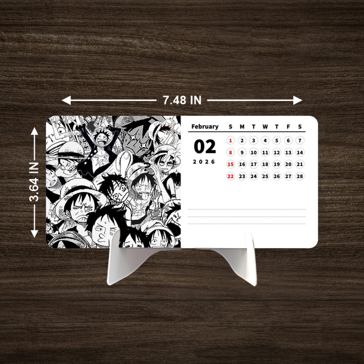 Dark One Piece D Luffy Premium Table Desk Calendar