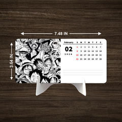 Dark One Piece D Luffy Premium Table Desk Calendar