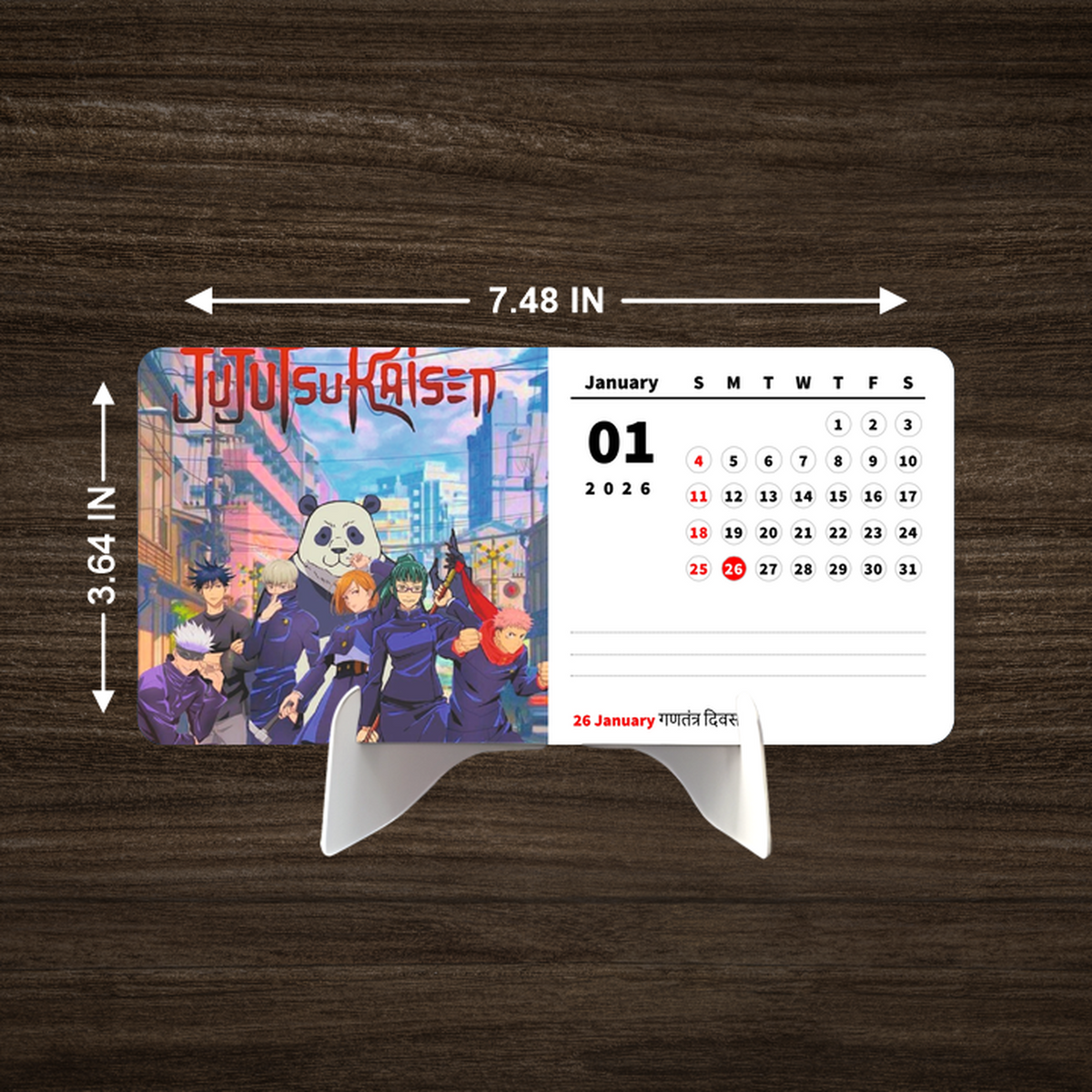 Gojo and Yuji Premium Table Desk Calendar