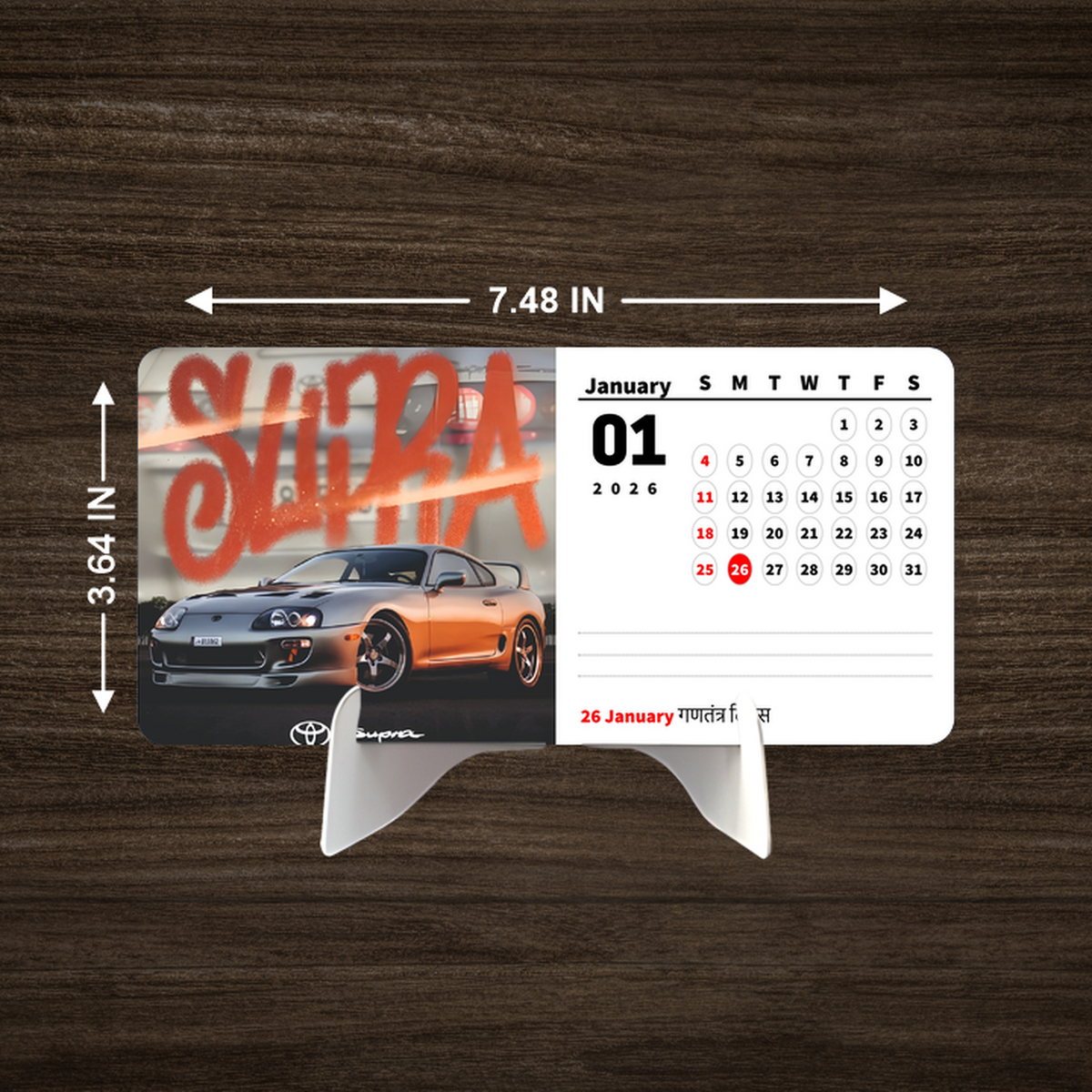 SUPER Car Collection Premium Table Desk Calendar