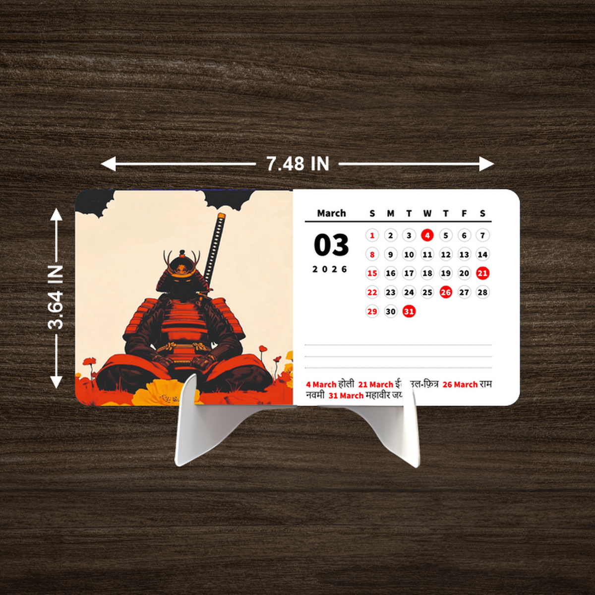 Legend Samurai Premium Table Desk Calendar