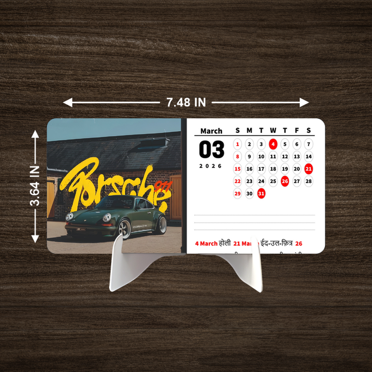 SUPER Car Premium Table Desk Calendar