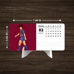 Maradona 10 Golden Boot Hero Premium Table Desk Calendar