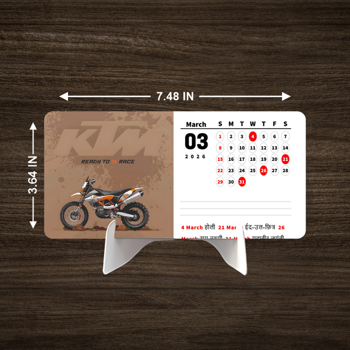 Limitless DREAM BIKE Premium Table Desk Calendar