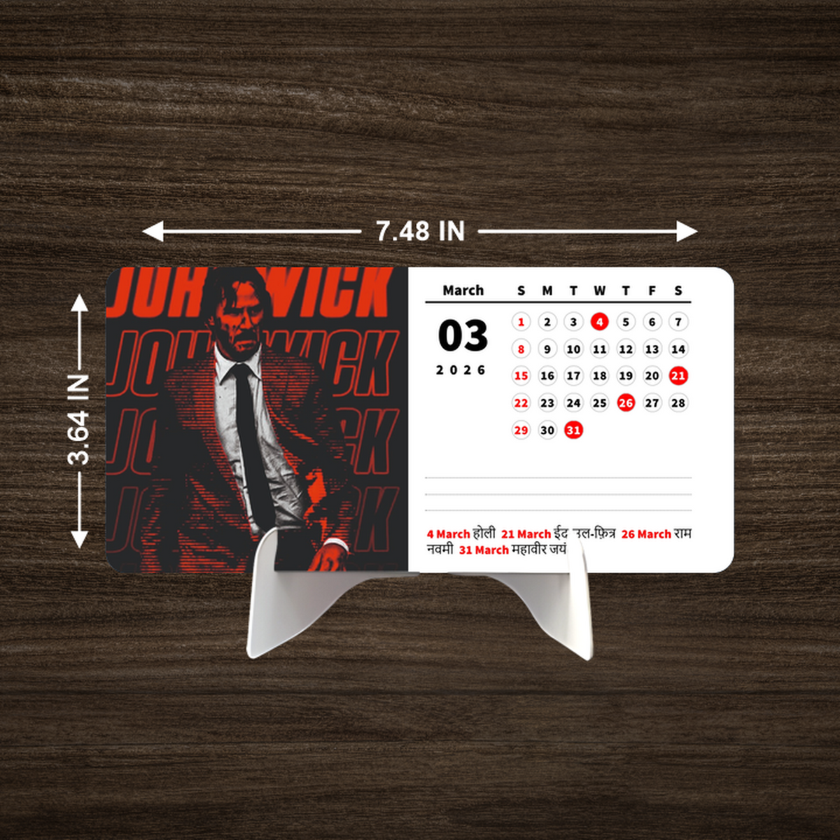 John Wick Premium Table Desk Calendar