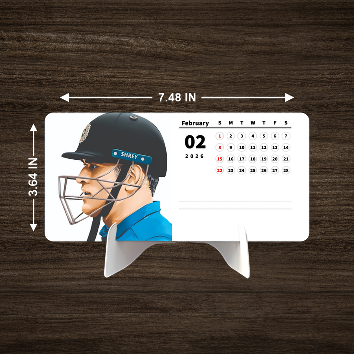 Cricket KING Premium Table Desk Calendar