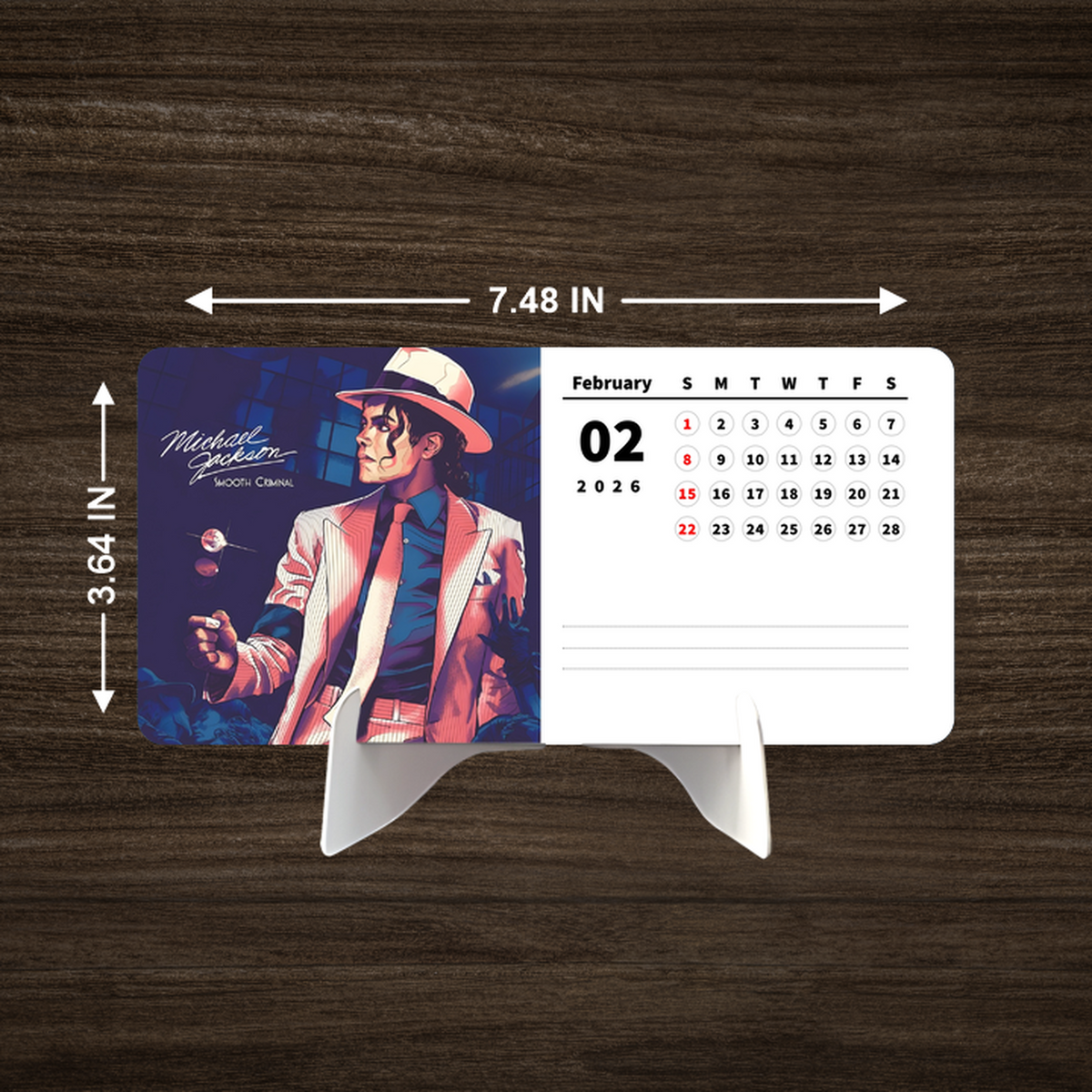 Global Pop Icon Premium Table Desk Calendar