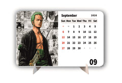Wano Arc Zoro Premium Table Desk Calendar – 2026