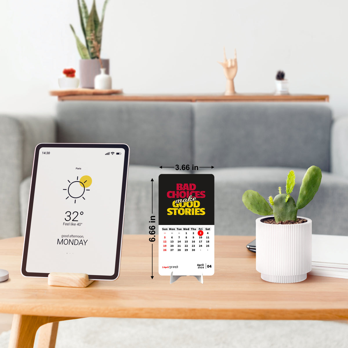 Motivational Quotes Premium Table Desk Calendar – 2026