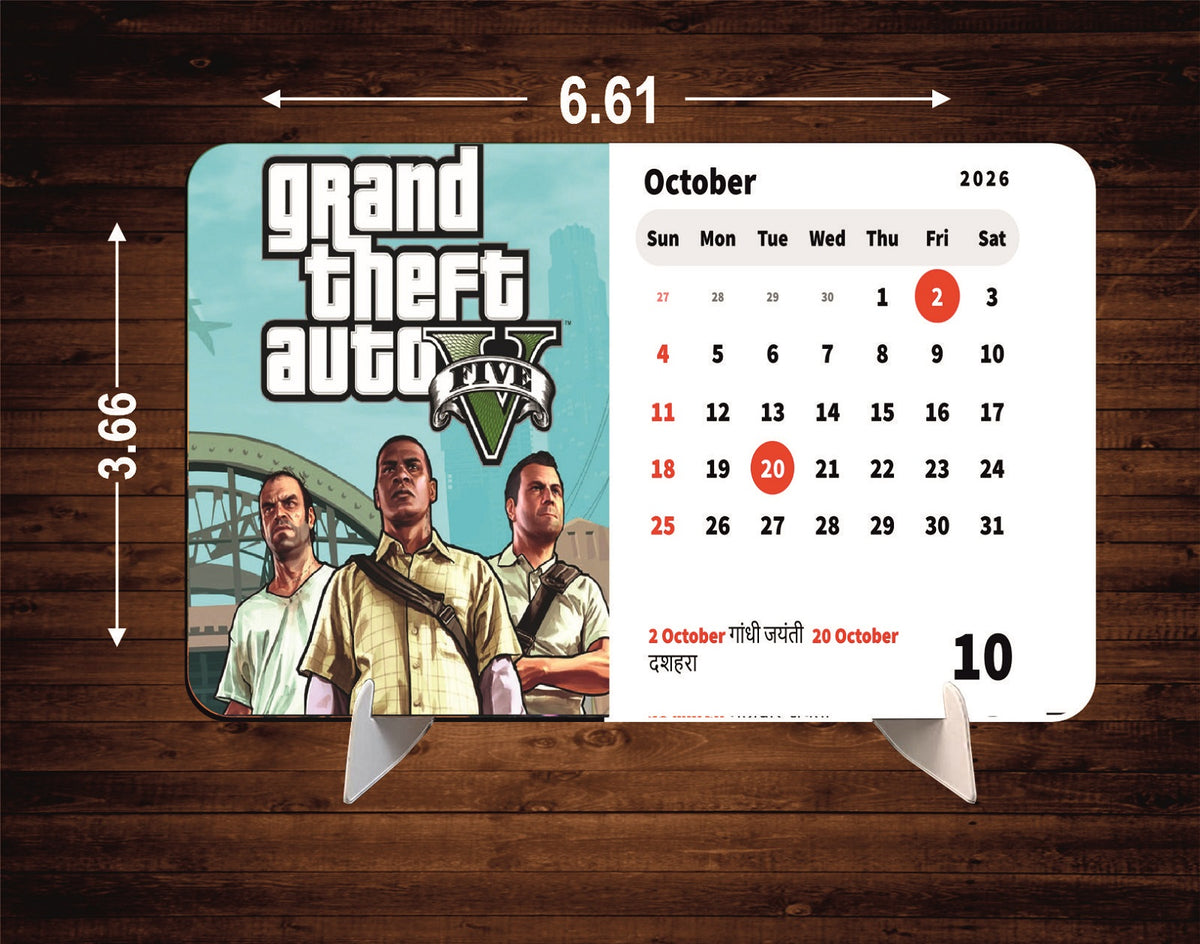 Grand Theft Auto Premium Table Desk Calendar – 2026