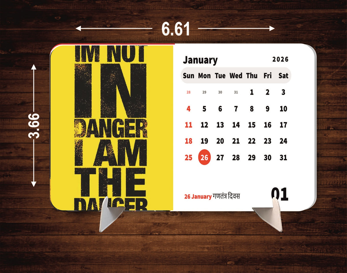 Quotes About Success Premium Table Desk Calendar – 2026