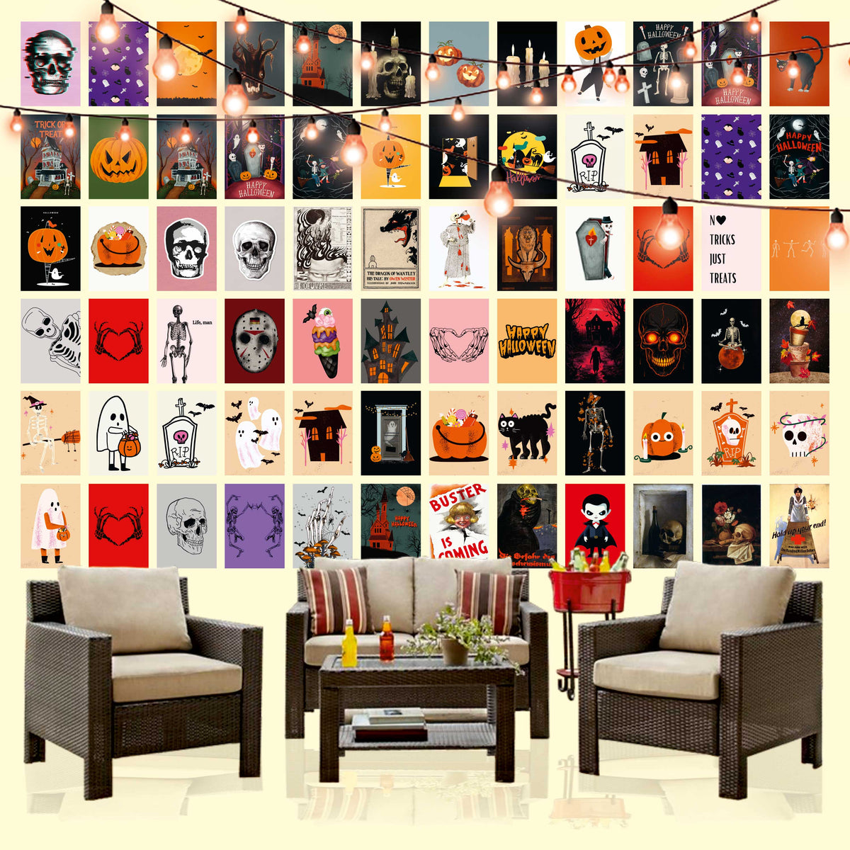 Halloween Mockup | Super 60 Posters Set
