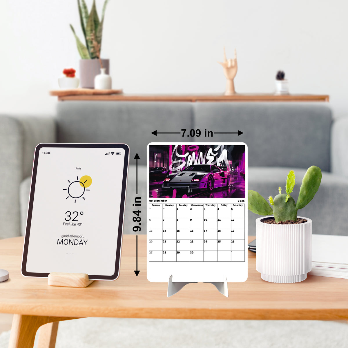 SUPER Car Collection Premium Table Desk Calendar
