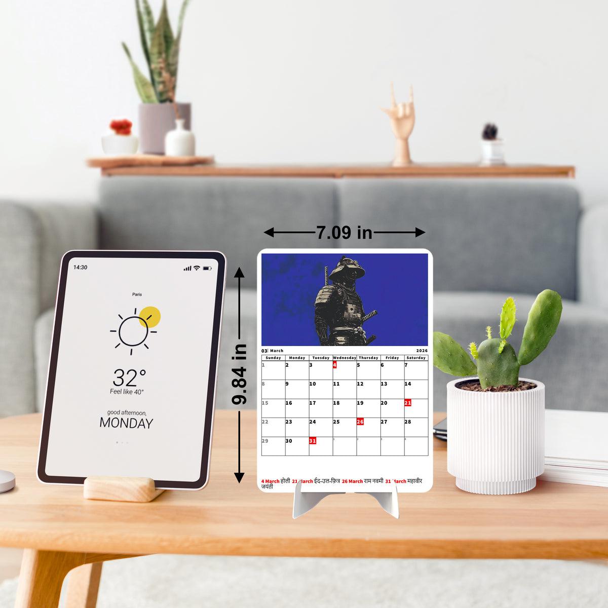 Last Samurai Standing Premium Table Desk Calendar