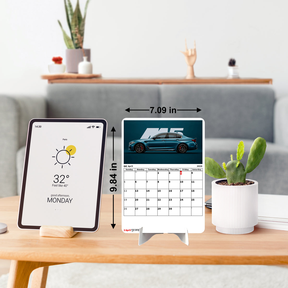 Car Premium Table Desk Calendar
