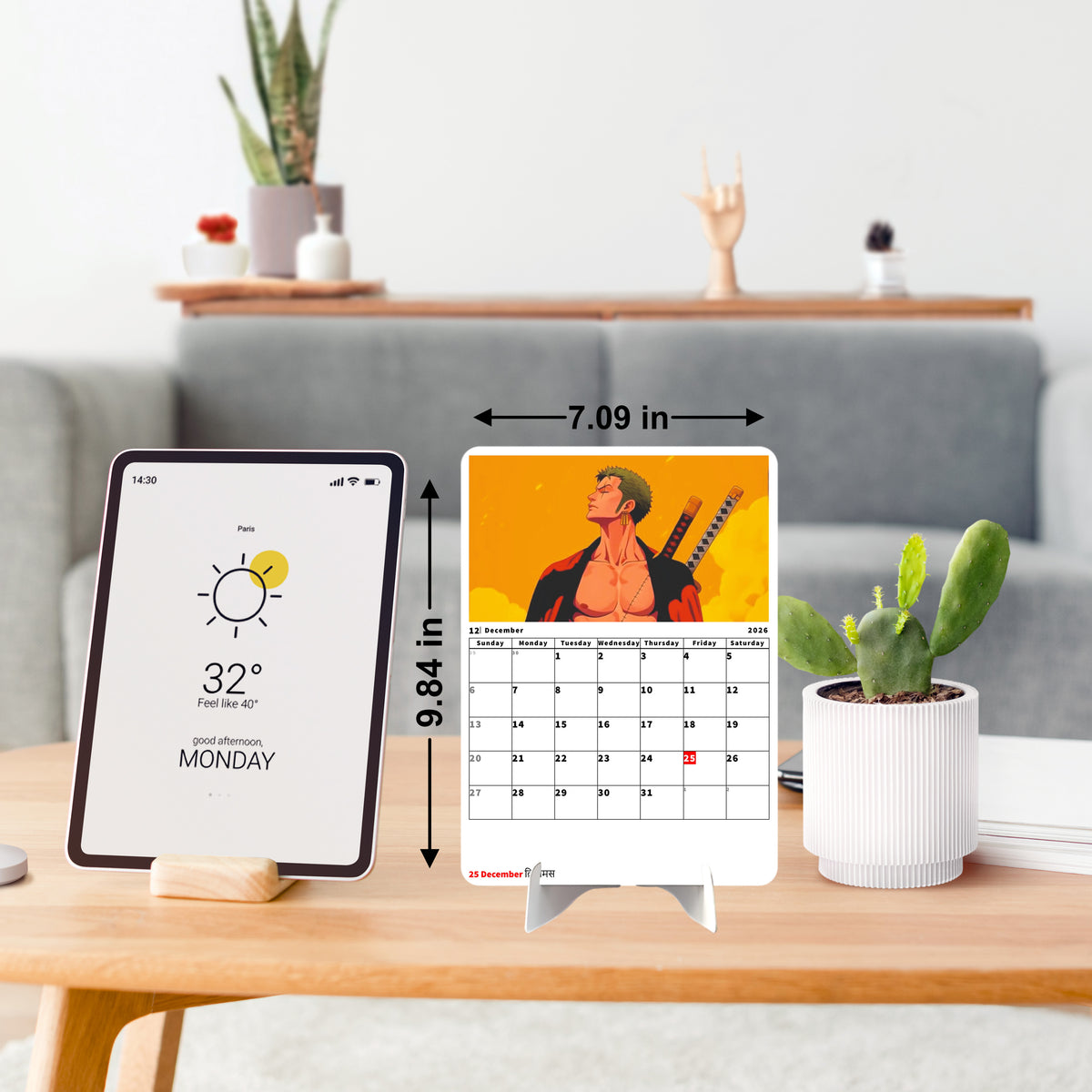 Monkey D.Luffy Premium Table Desk Calendar