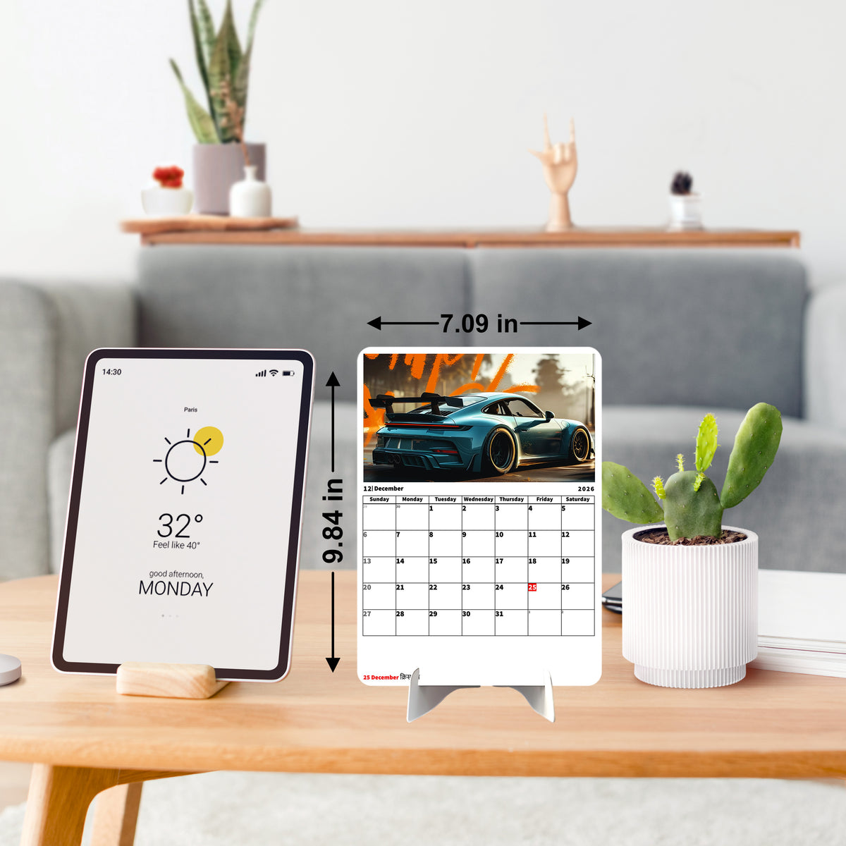 SUPER Car Premium Table Desk Calendar