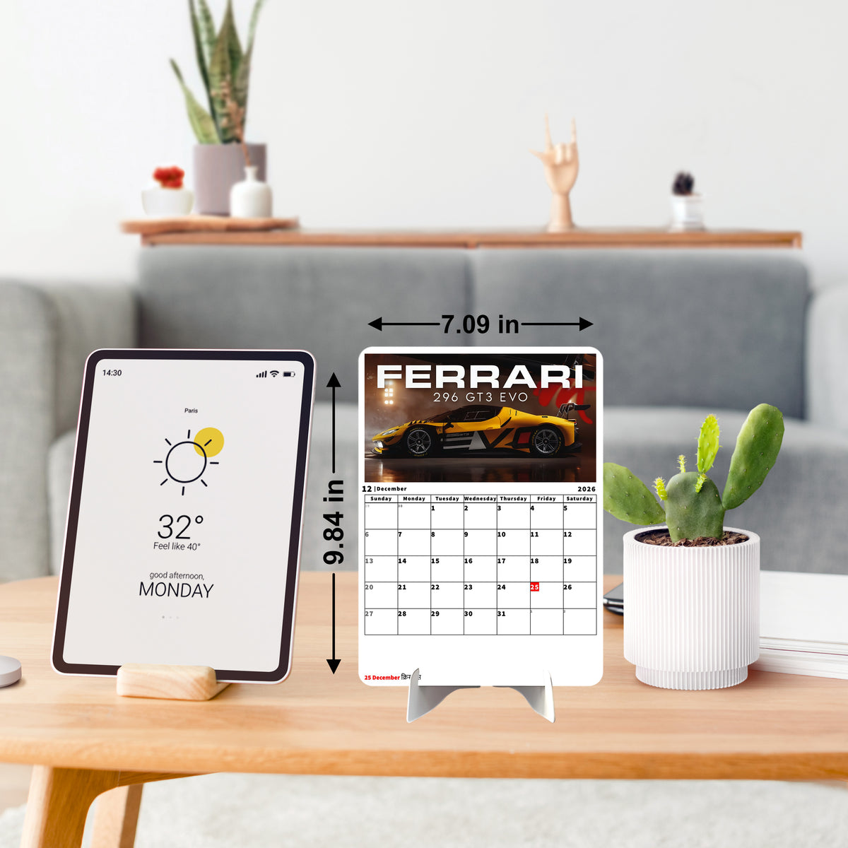 Luxury Car Premium Table Desk Calendar