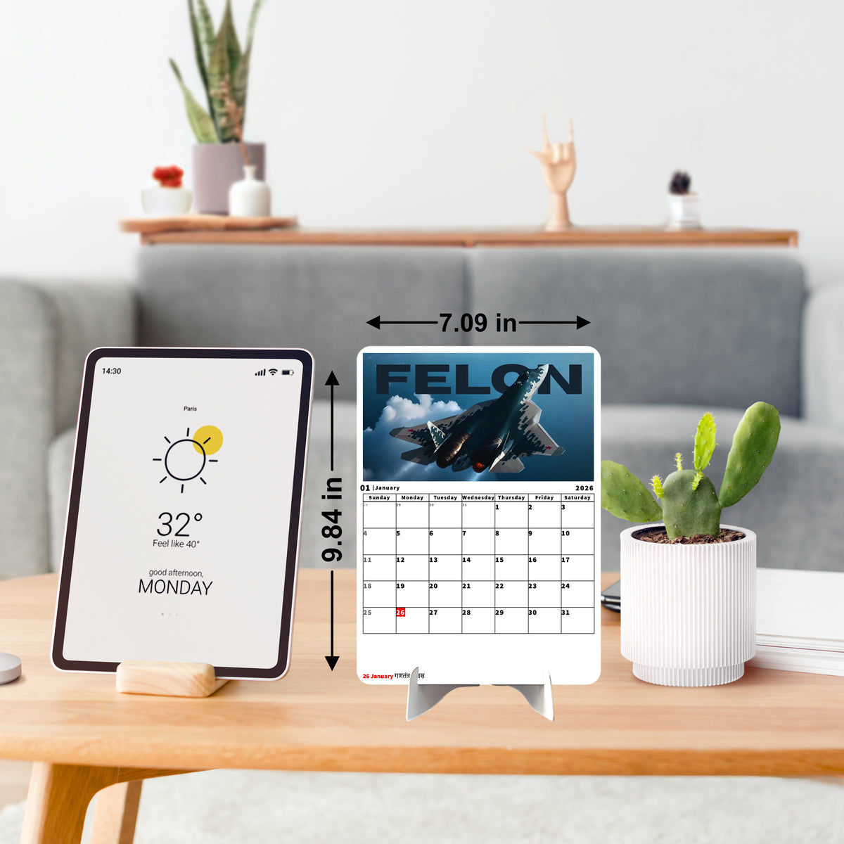 FOOTALL KING Premium Table Desk Calendar