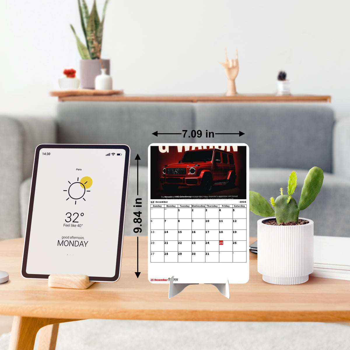 Super fast CAR Premium Table Desk Calendar
