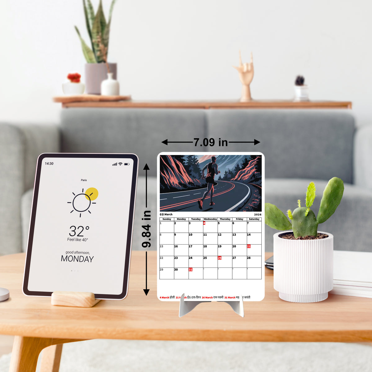 Positive Lines Premium Table Desk Calendar