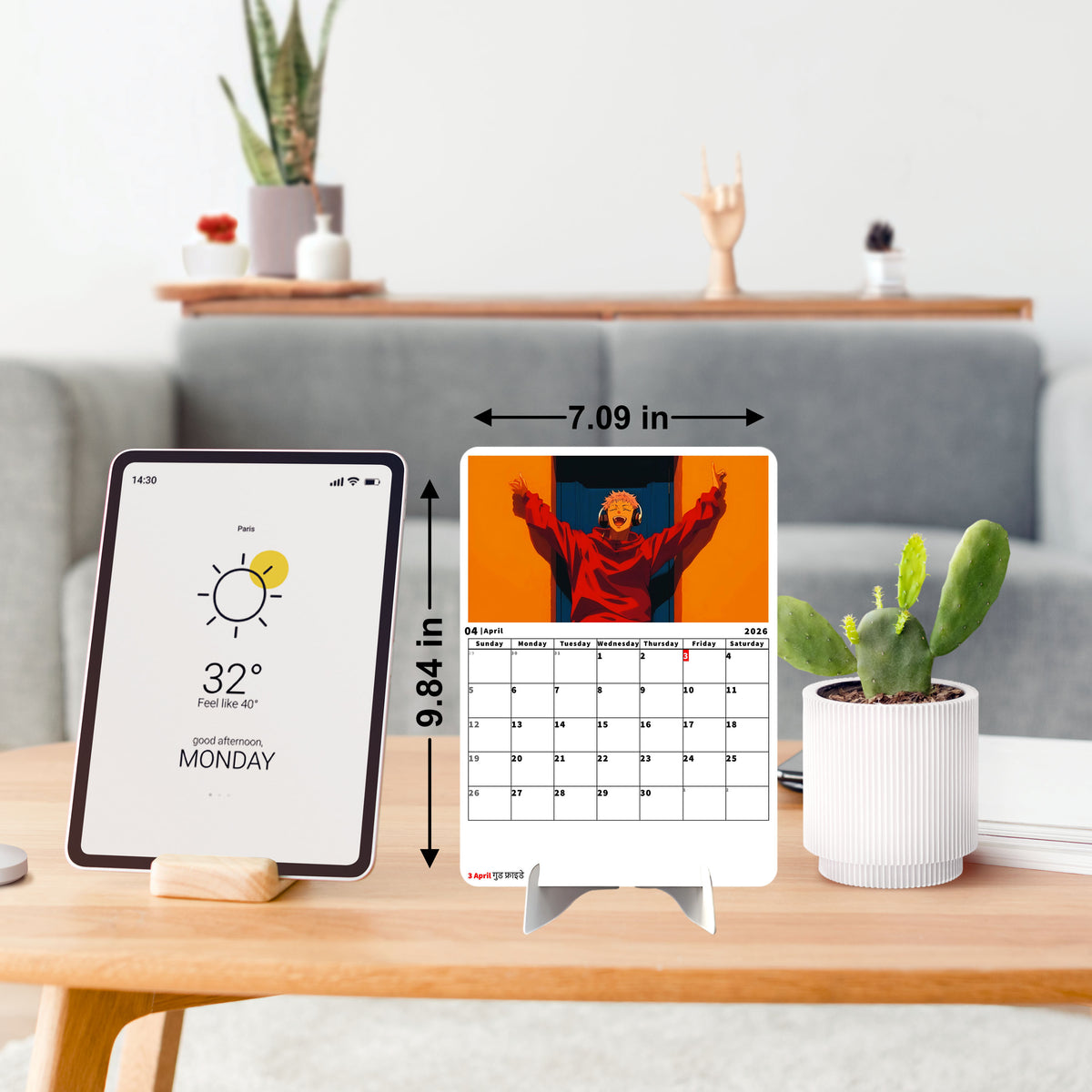 ANIME HERO 1 Premium Table Desk Calendar