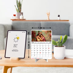 Radha Krishna Premium Table Desk Calendar