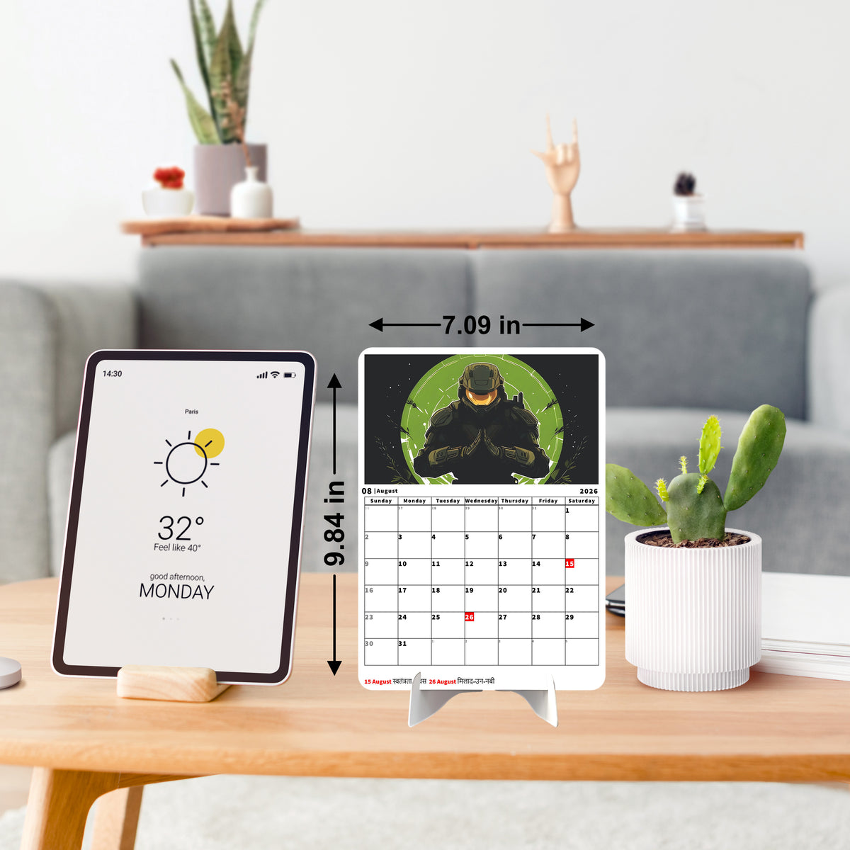 HUNTING GAME Premium Table Desk Calendar