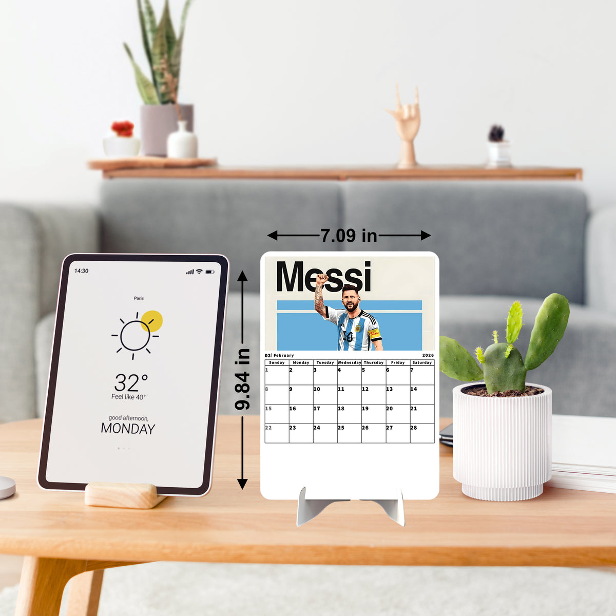 FOOTALL KING Premium Table Desk Calendar