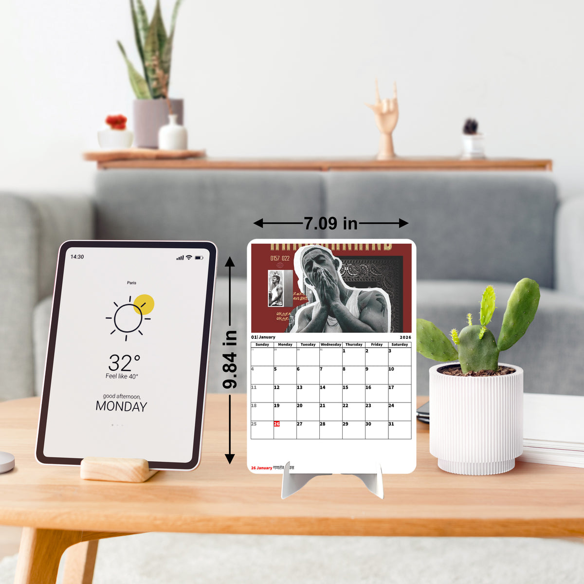 INDIAN POP Singers Premium Table Desk Calendar
