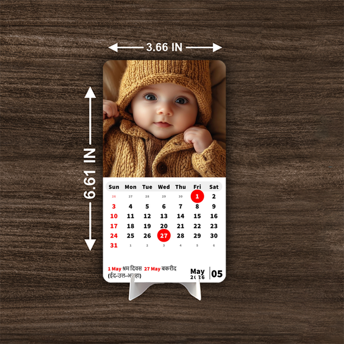 Cute Little Baby Premium Table Desk Calendar