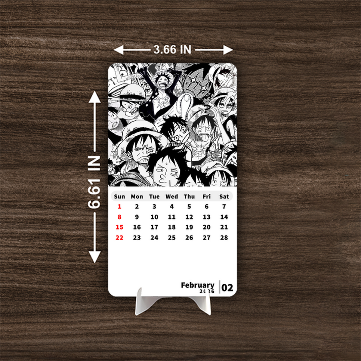 Dark One Piece D Luffy Premium Table Desk Calendar