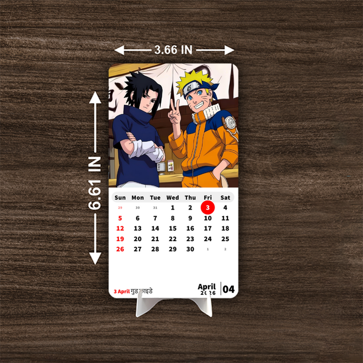 Duo Naruto & Sasuke Premium Table Desk Calendar