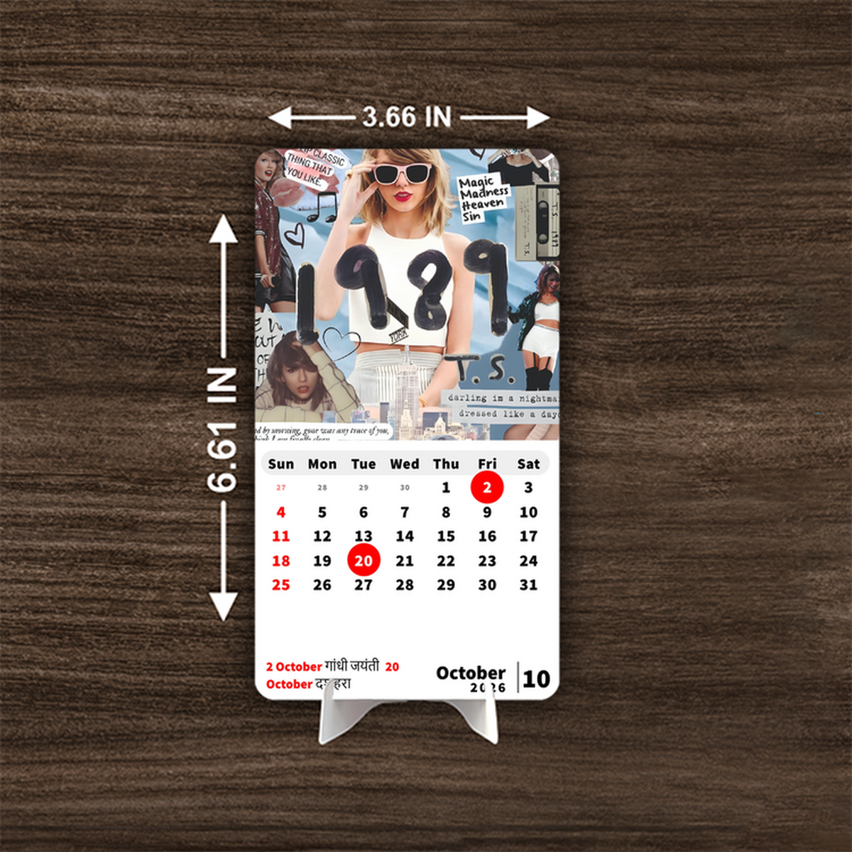 Global Pop Icon Premium Table Desk Calendar