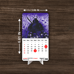 Samurai Standing Premium Table Desk Calendar