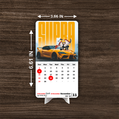SUPER Car Collection Premium Table Desk Calendar