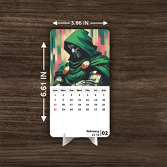 ANIME HERO MAN Premium Table Desk Calendar