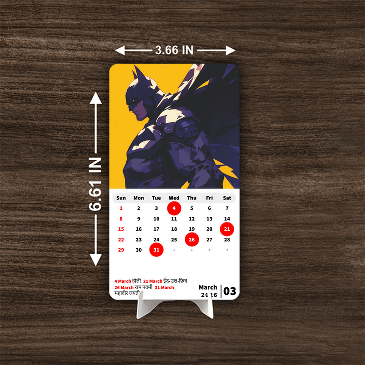 ANIME HERO MAN Premium Table Desk Calendar