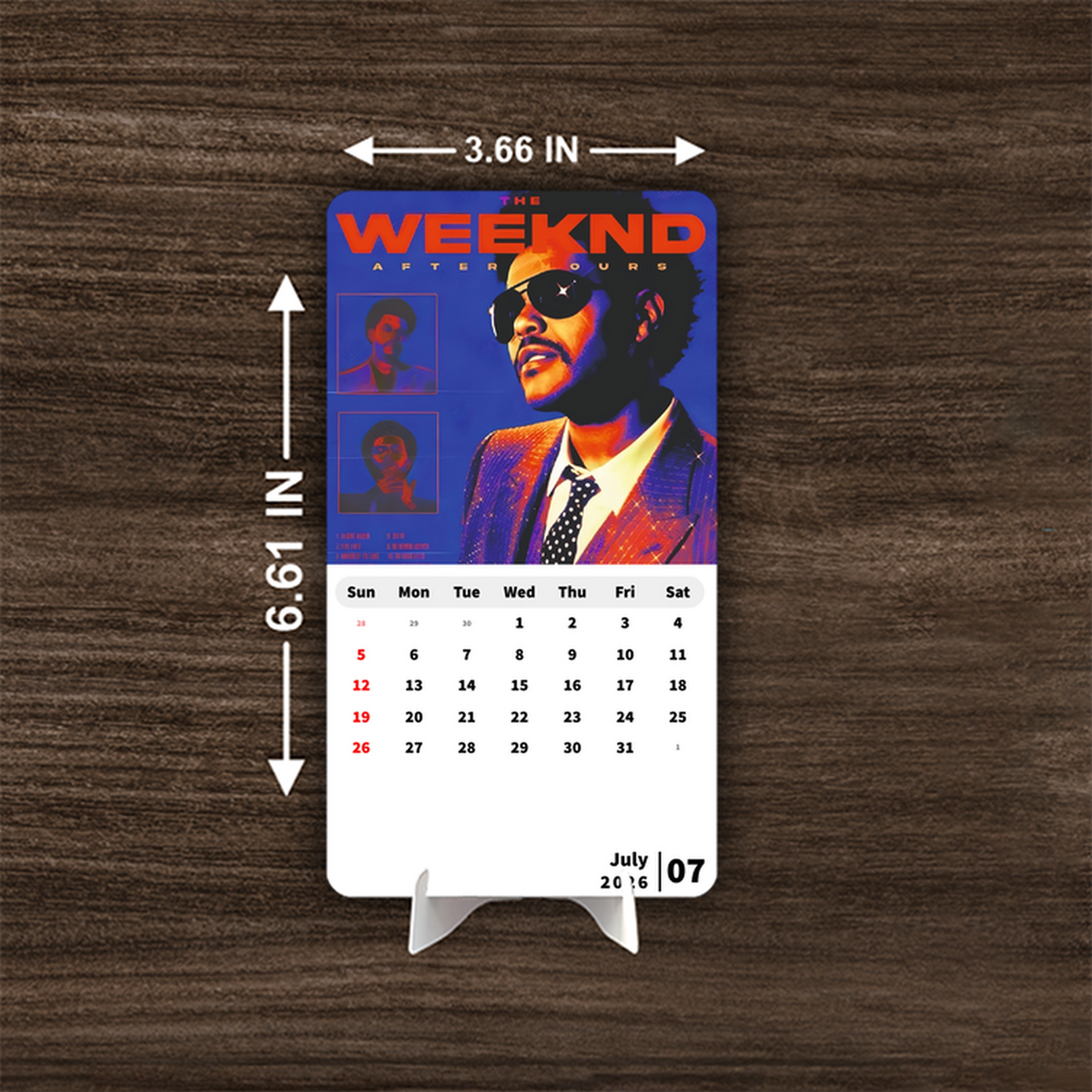 WORLD POP Singers Premium Table Desk Calendar