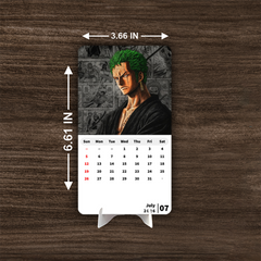 Wano Arc Zoro Premium Table Desk Calendar