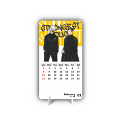 Gojo and Yuji Premium Table Desk Calendar