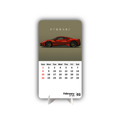 Luxury Car Collection Premium Table Desk Calendar