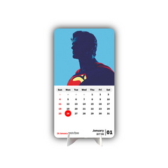 ANIME HERO MAN Premium Table Desk Calendar