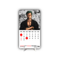 Wano Arc Zoro Premium Table Desk Calendar